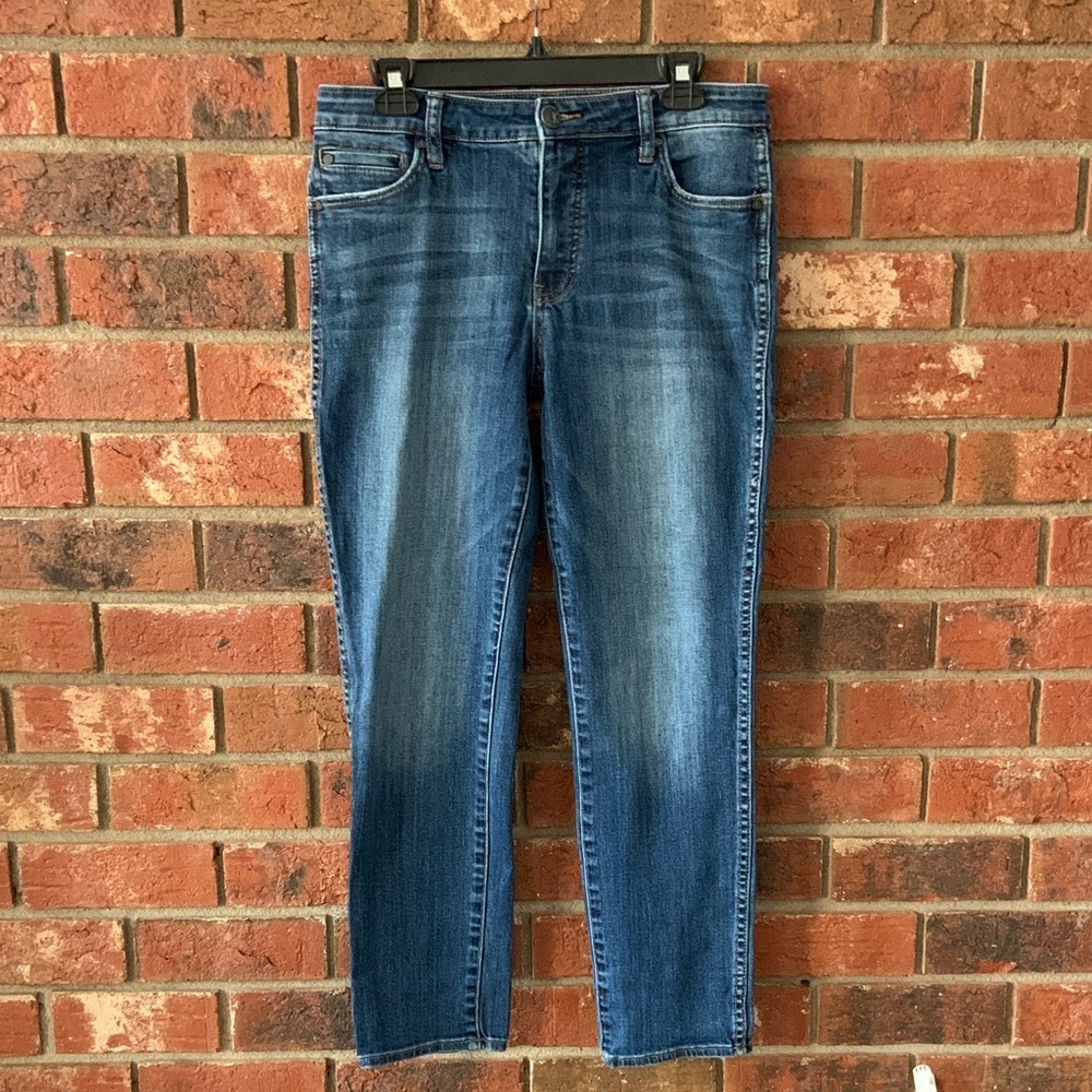 Kut from the Kloth Catherine Fab Ab Boyfriend Blue Denim Jeans